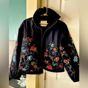 Anthropologie jacket size small with embroidery detail. New never worn